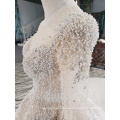 Jancember HTL1584-1 High Quality Full Beaded Crystal Embroidered Princesse Wedding Dress